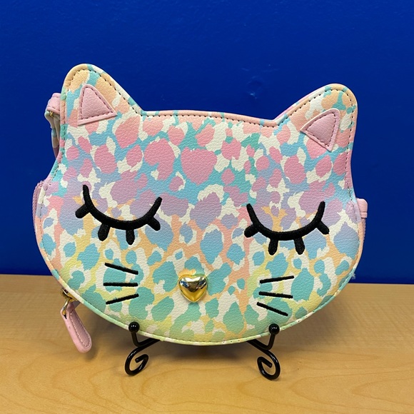Betsey Johnson Cat Coin Purse Leopard Wristlet 💝 - Picture 1 of 5